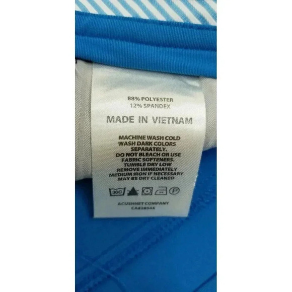 FootJoy Size 34x32 Men Athletic Fit Blue Golf Stretch Pants Back Pocket Logo Tag - Picture 6 of 11